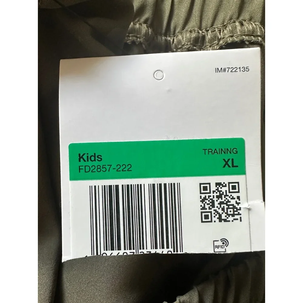 Nike‎ One Kids Dri-Fit Training Pants XL Slim Fit Olive Green Unisex Joggers